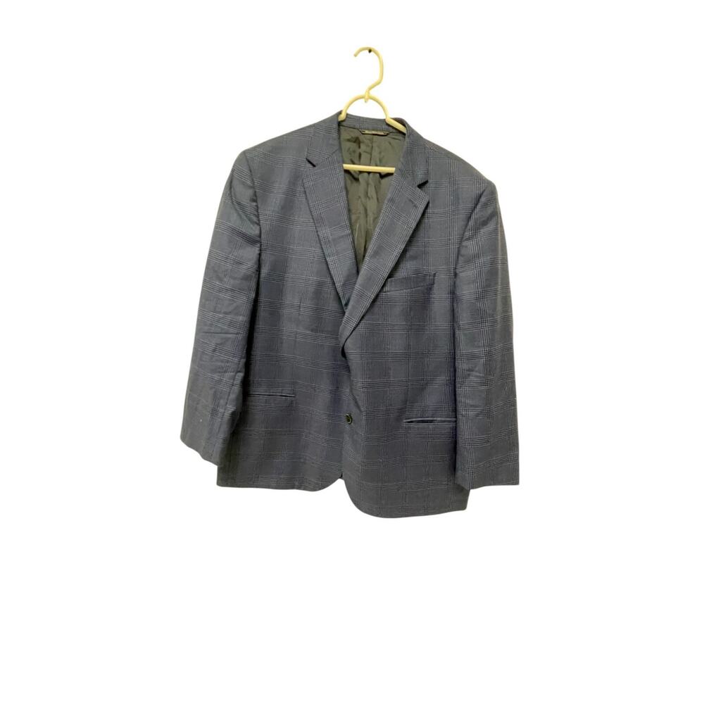 Piattelli Blazer Suit Jacket Men 48R Blue Barneys New York Blend Superfine Wool